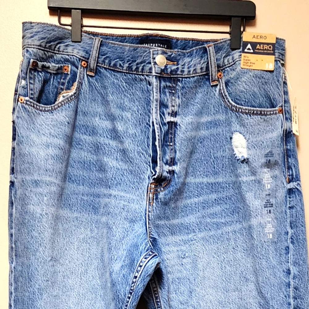 AEROPOSTLE 90's Super High Raise Straight size 18